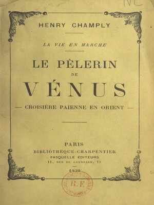 cover image of Le pèlerin de Vénus